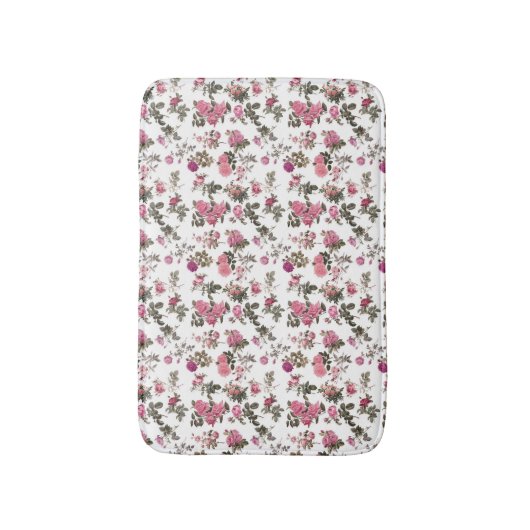 Vintage Pink Roses Badmat (Voorkant Verticaal)