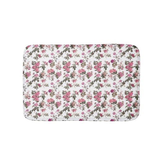 Vintage Pink Roses Badmat (Voorkant)