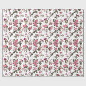Vintage Pink Roses Cadeaupapier (Vlak)