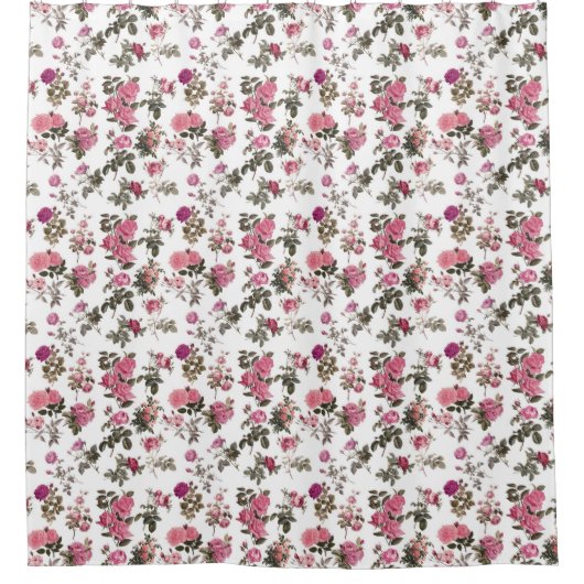 Vintage Pink Roses Douchegordijn (Voorkant)