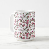Vintage Pink Roses Koffiemok (Voorkant links)