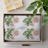 Vintage Pink Tea Roses Flowers Tissuepapier (Geschenk)