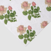 Vintage Pink Tea Roses Flowers Tissuepapier (Detail)