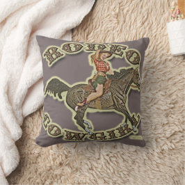 Vintage Pinup Cowgirl Rodeo Cowgirl Sierkussen