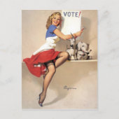 Vintage Pinup, stemming Briefkaart (Voorkant)