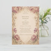 Vintage Pioen Botanisch Kaart (Staand voorkant)