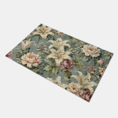 Vintage Pioen Lelie Bloemmotief Deurmat (Schuin)