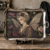 Vintage Pioenfee in een Romantische Bloementuin Tissuepapier