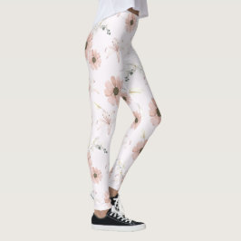 vintage pioenroos bloemenleggings leggings