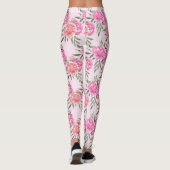 vintage pioenroos bloemige leggings (Achterkant)