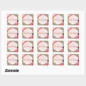 Vintage Pioenrozen Op Kraft Badbom Labels (Vel)