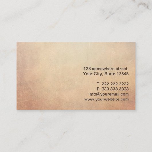 Vintage Pipe Hipster Decetive Visitekaartje (Achterkant)