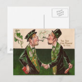 Vintage Pipes of Peace St. Patrick's Dag Kaart (Voorkant / Achterkant)