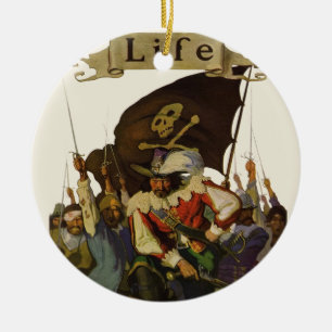 Vintage Piraat Leven Wyeth Illustratie Keramisch Ornament