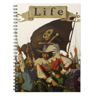 Vintage Piraat Leven Wyeth Illustratie Notitieboek