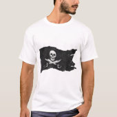 Vintage Pirate Skull Flag Design T-shirt (Voorkant)