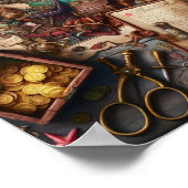 Vintage Pirate Treasure Map Explorer Poster Print (Hoek)