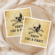 Vintage Piratenfeest Schedel & Botten Halloween 