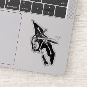 Vintage Piratenvlag, Jolly Roger Schedel en Kruisb Sticker