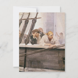 Vintage Pirates Brig Covenant in een mist door NC 