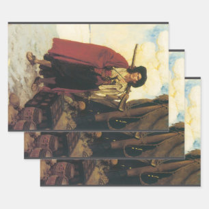 Vintage Pirates Buccaneer was een Picturesque Fell Inpakpapier Vel