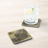 Vintage Pirates, William Kidd Burying Treasure Bier Onderzetter (Rechterzijde)