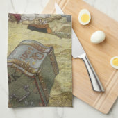 Vintage Pirates, William Kidd Burying Treasure Theedoek (Quarter Fold)