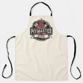 Vintage Pitmaster BBQ Logo Personalized Schort (Voorkant)