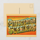 Vintage  Pittsburgh Fan Postcard Briefkaart (Voorkant / Achterkant)