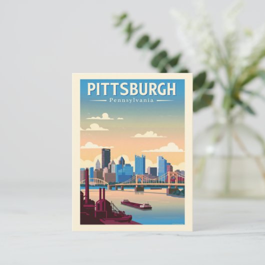 Vintage Pittsburgh Pennsylvania Briefkaart (Staand voorkant)