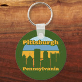 Vintage Pittsburgh Pennsylvania Sleutelhanger (Achterkant)