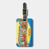 Vintage Pittsburgh Postcard Luggage Tag Bagagelabel (Voorkant verticaal)