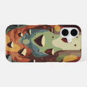 Vintage Pixel-Arcade Fantasy Canyon iPhone 16 Hoesje (Achterkant horizontaal)