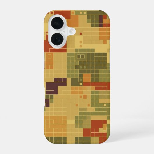 Vintage Pixelraster iPhone 16 Hoesje (Achterkant)