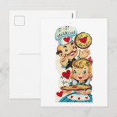 vintage pizza Valentijn Feestdagenkaart (Voorkant / Achterkant)