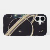 Vintage Planeetringen iPhone 16 Hoesje (Achterkant horizontaal)