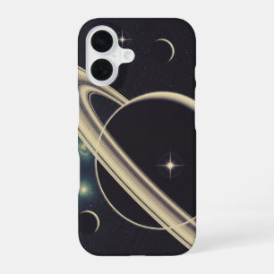 Vintage Planeetringen iPhone 16 Hoesje