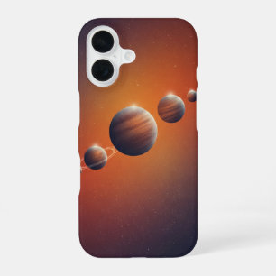 Vintage planeetuitlijning iPhone 16 hoesje