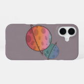 Vintage planeetuitlijning iPhone 16 hoesje (Achterkant horizontaal)