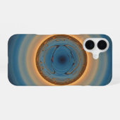 Vintage planetaire reflectie iPhone 16 hoesje (Achterkant horizontaal)
