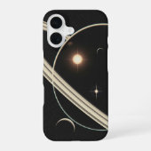 Vintage Planetary Rings iPhone 16 Hoesje (Achterkant)