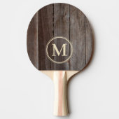 Vintage Planks Monogramm Tafeltennisbatje (Achterkant)