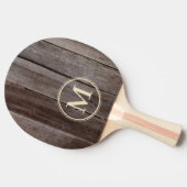 Vintage Planks Monogramm Tafeltennisbatje (Zijkant)