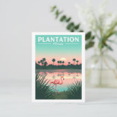 Vintage Plantation Florida Briefkaart (Staand voorkant)