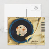 Vintage Platenspeler Briefkaart (Voorkant / Achterkant)