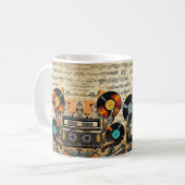 Vintage platenspeler koffiemok (Voorkant links)