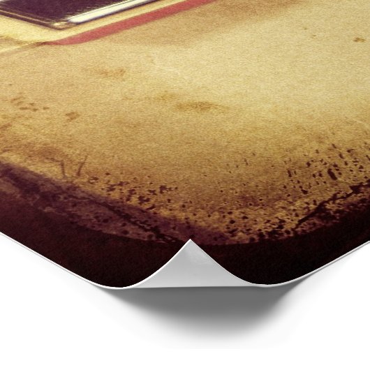 Vintage Platenspeler Poster (Hoek)