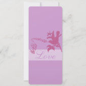 Vintage Plum Love Bird Weduwen Invitation Kaart (Achterkant)