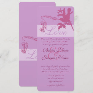 Vintage Plum Love Bird Weduwen Invitation Kaart
