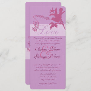 Vintage Plum Love Bird Weduwen Invitation Kaart